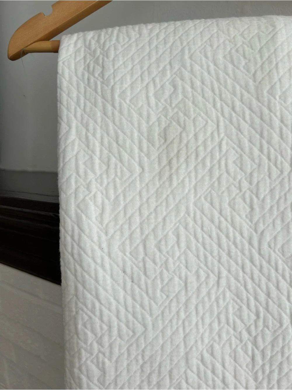 West Elm White Quilted Organic Duvet Cover Size Twin